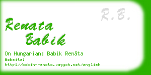renata babik business card